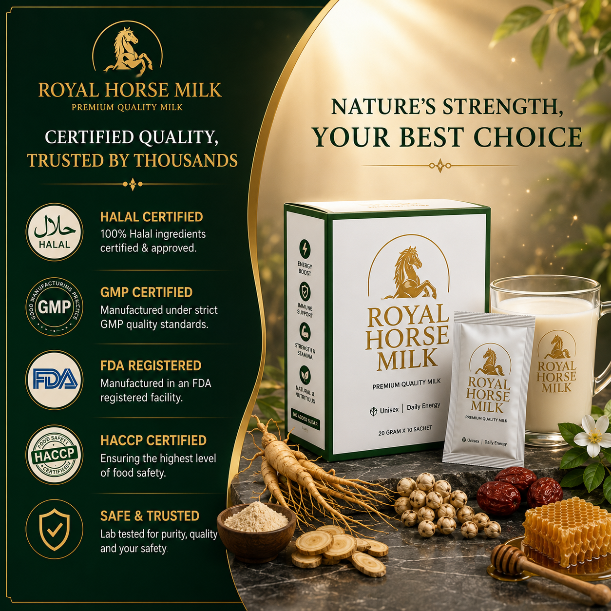 Royal Horse Milk — Premium Energy Powder! 5 SACHETS - Image 3